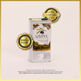 Aziziye Erken Hasat Soğuk Sıkım Natürel Sızma Zeytinyağı 1Lt