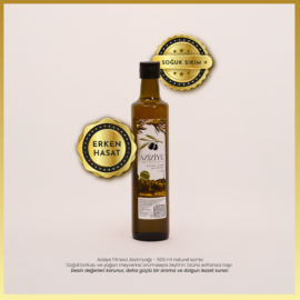 Aziziye Erken Hasat Soğuk Sıkım Natürel Sızma Zeytinyağı 500ml